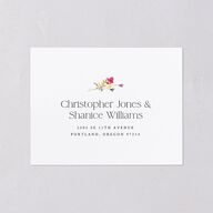 Wildflower Arch All-in-One Wedding Invitations Pure White Signature Light Both Recipient and Return Addresses No