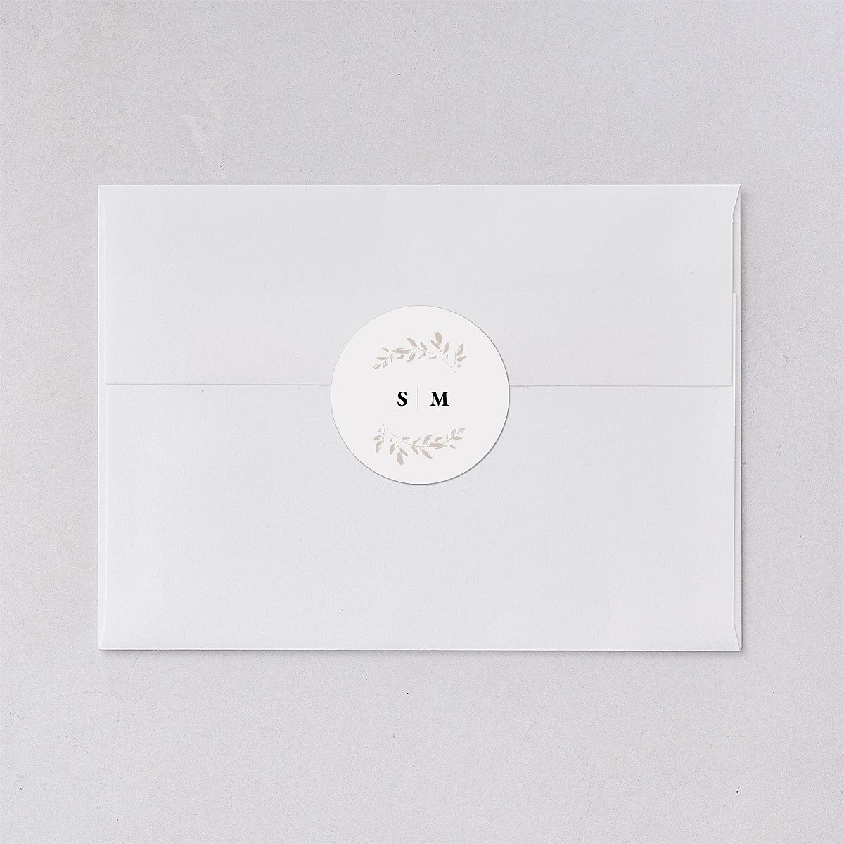 Dainty Frame Wedding Stickers Pure White Circle