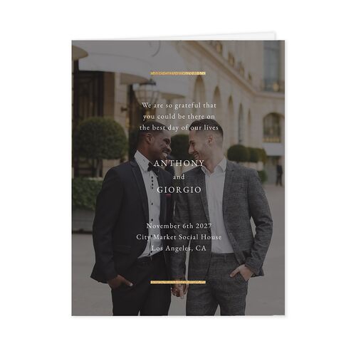 Gilded Bold Thank You Cards Gold Navy