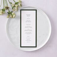 Refined Monogram Menus Dark Green Signature
