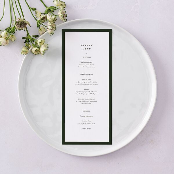 Refined Monogram Menus Dark Green Signature