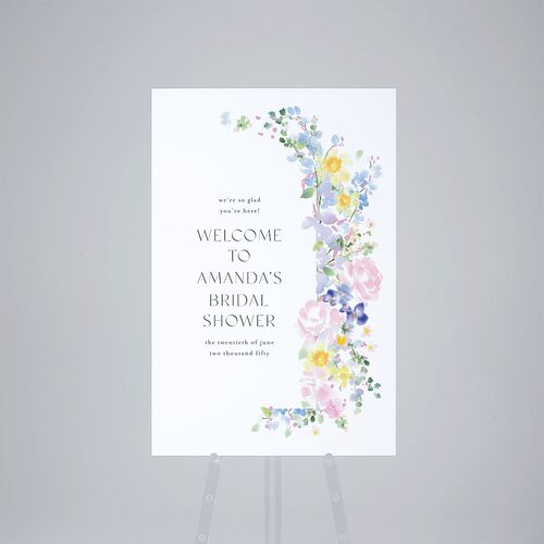 Off The Market Pastel Flower Arch Bridal Shower Standard Welcome Sign Large Lilac Standard Outdoor Corrugated L Welcome