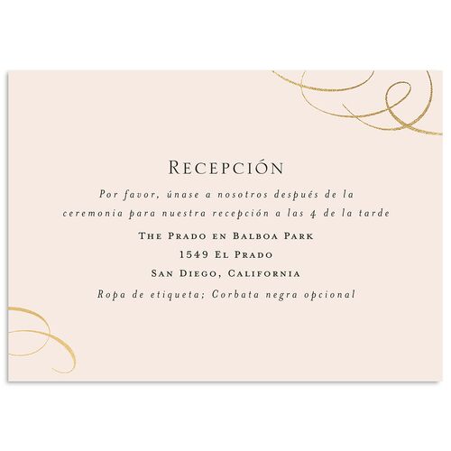 Nuestra Boda Wedding Enclosure Cards Gold Pink Cotton Signature Standard