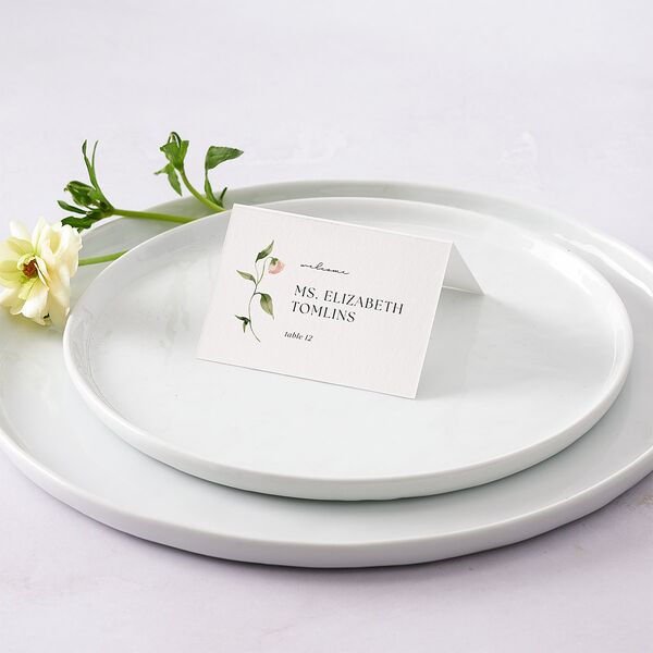 Pastel Garden Place Cards Pink Cotton Signature