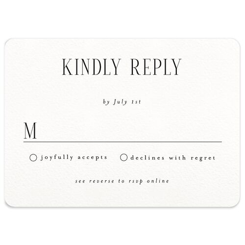 Dallas Skyline Wedding Response Cards Pure White Signature smooth Rounded