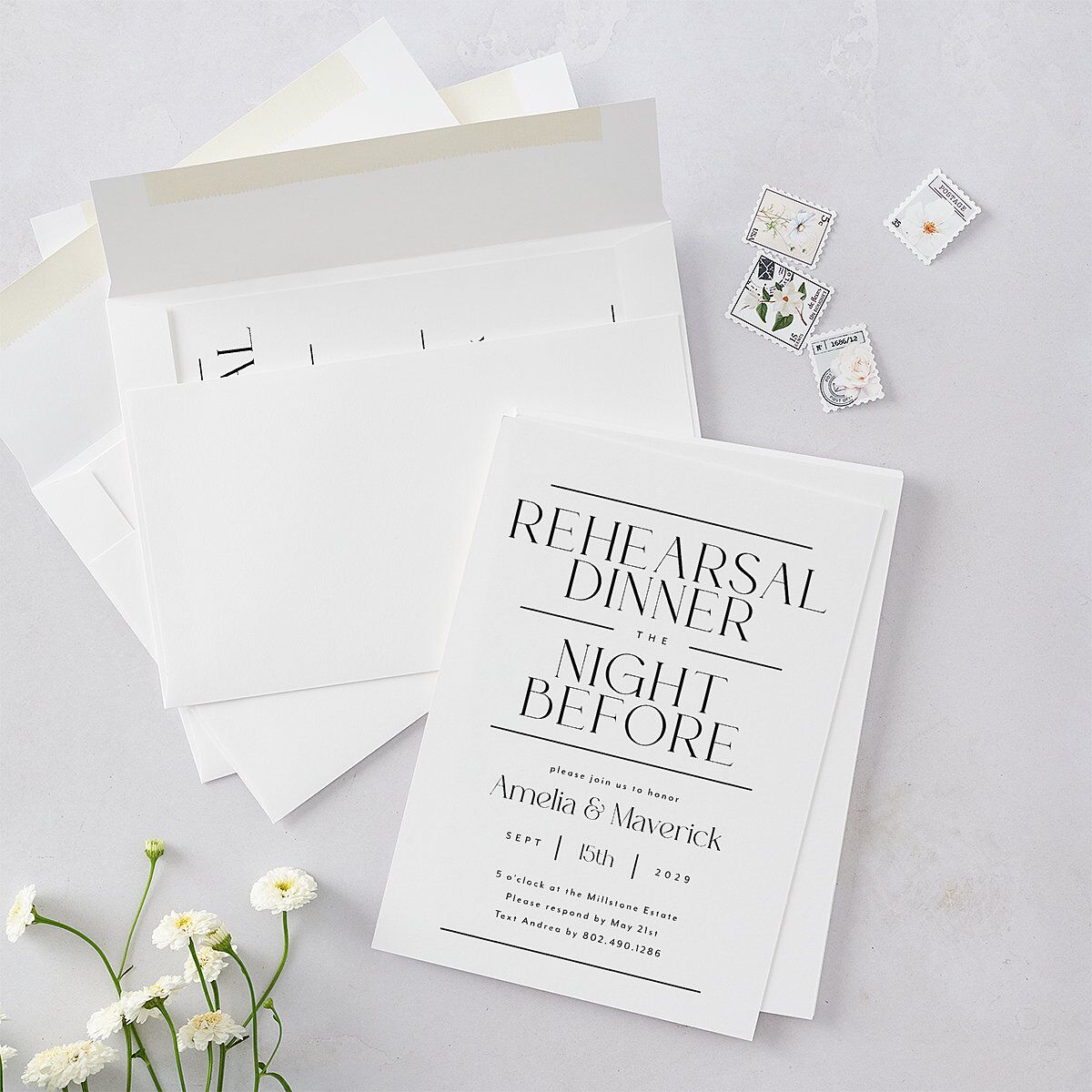Estate Rehearsal Dinner Invitations — view 5
