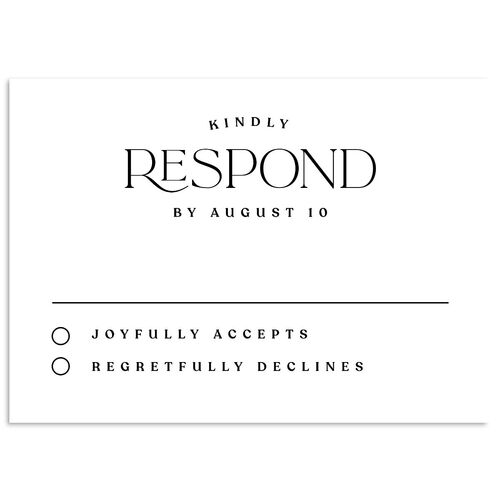 Classic Stack Wedding Response Cards Licorice Signature Standard