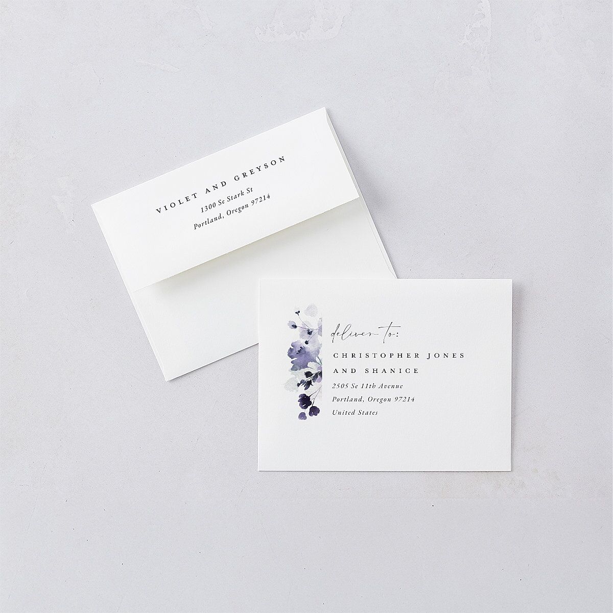 Ethereal Floral Save The Date Magnets Sheer Lilac Magnet Paper