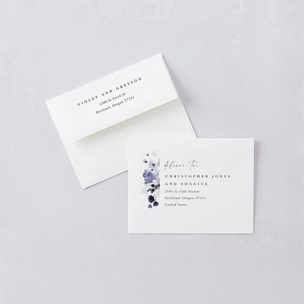 Ethereal Floral Save The Date Magnets Sheer Lilac Magnet Paper