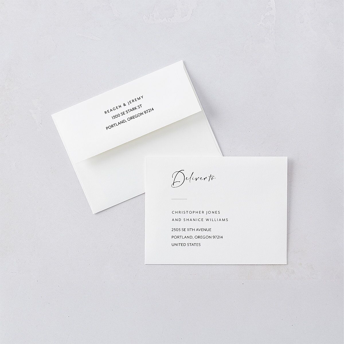 Modern Arc Thank You Cards Licorice