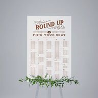 Western I Do BBQ Standard Seating Chart Large Saddle Standard Indoor Foam Core L Seating