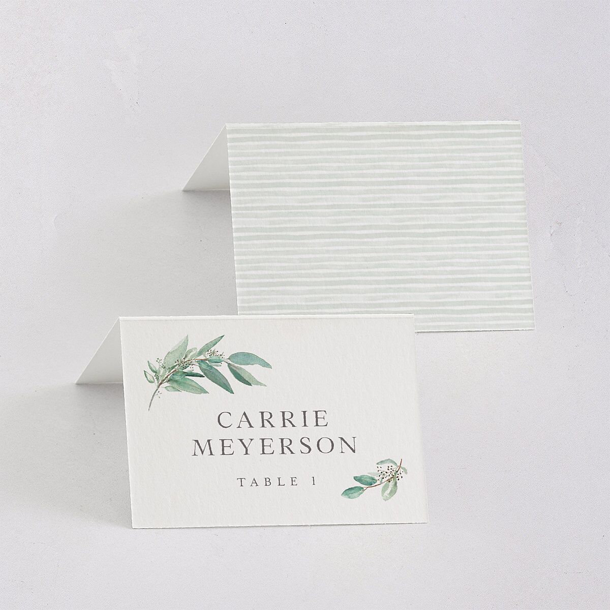 Lush Greenery Place Cards Eucalyptus Signature