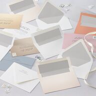 Romantic Calligraphy Wedding Invitations Silver Signature Blank No Standard