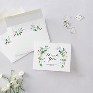 Enchanted Wildflower Thank You Cards Sea Foam