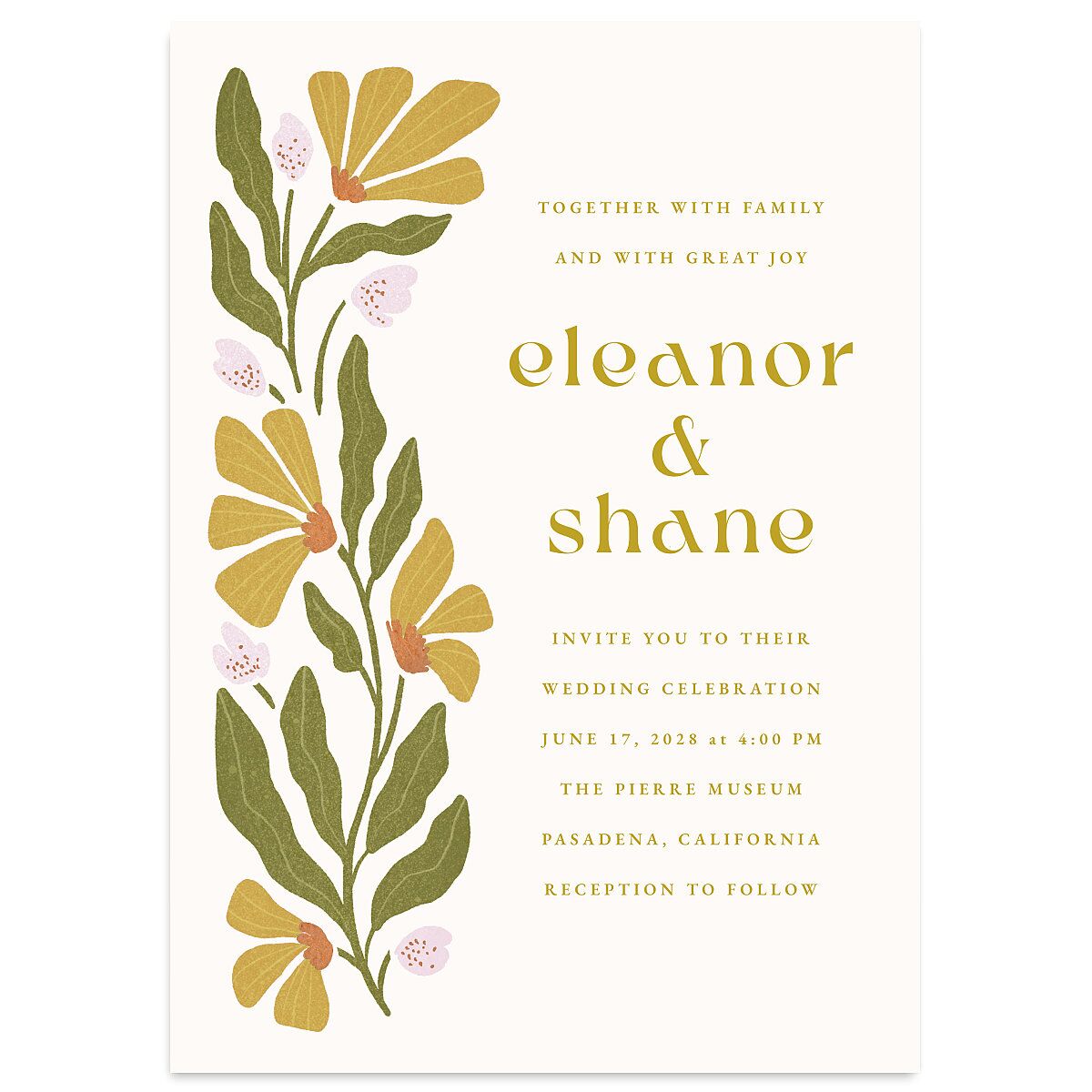Flower Market Wedding Invitations