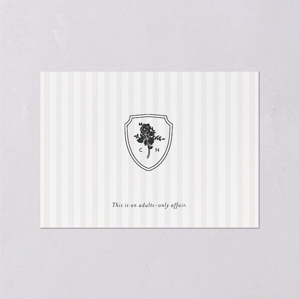 Old Money Botanical Wedding Enclosure Cards Pure White Signature Standard