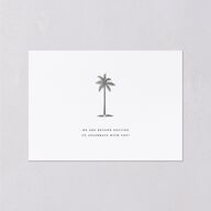 Palm Tree Icon Wedding Response Cards Champagne Signature Standard