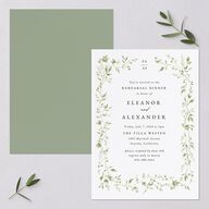 Timeless Floral Rehearsal Dinner Invitations Thyme Signature Blank Standard