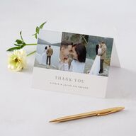 Timeless Triptych Photo Series Thank You Cards Champagne