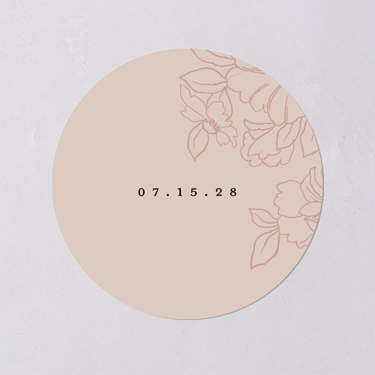 Gilded Florals Wedding Stickers Blossom Circle