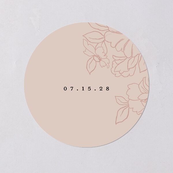 Gilded Florals Wedding Stickers Blossom Circle