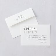 Real Talk Save The Date Cards Cotton Signature smooth Blank No