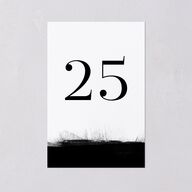 Painted Minimal Table Numbers Midnight Signature