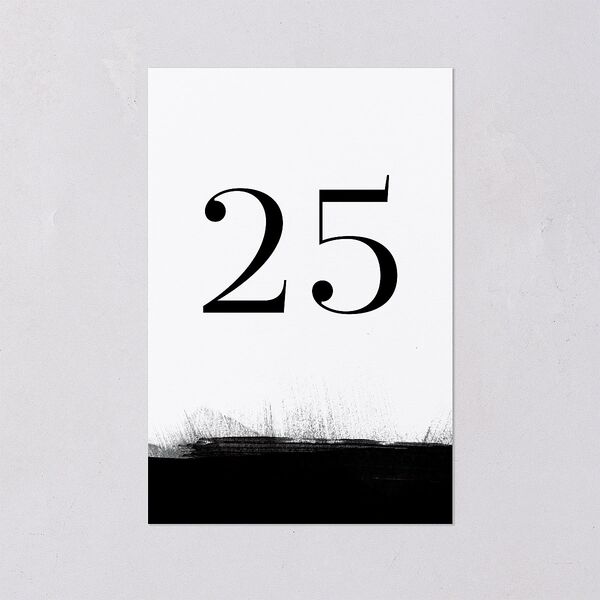 Painted Minimal Table Numbers Midnight Signature