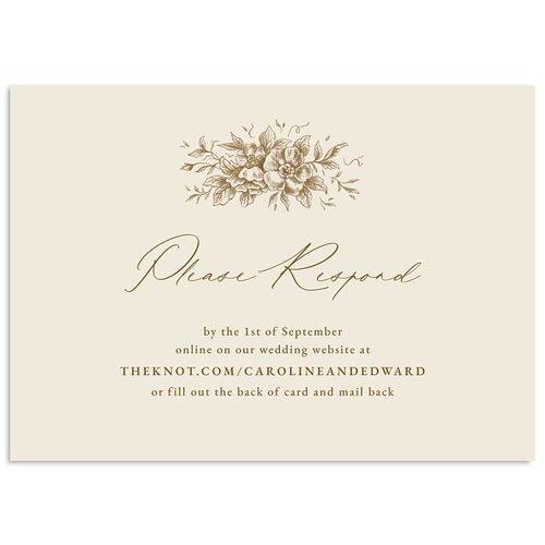 Antique Victorian Botanical Wedding Response Cards Driftwood Signature Standard
