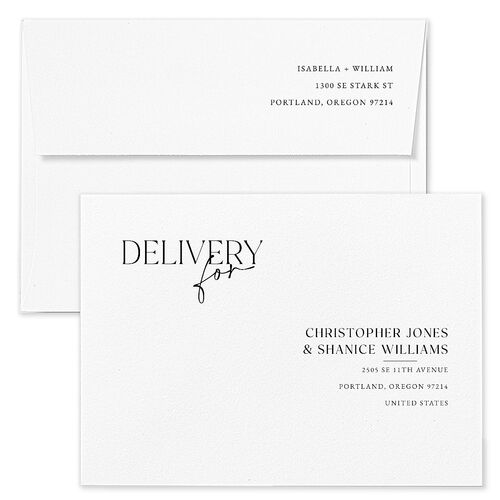 Nothing Fancy Wedding Invitation Envelopes Terracotta Pure White Return Address Standard Signature