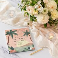Vintage Hawaiian Island Wedding Guest Book Eucalyptus