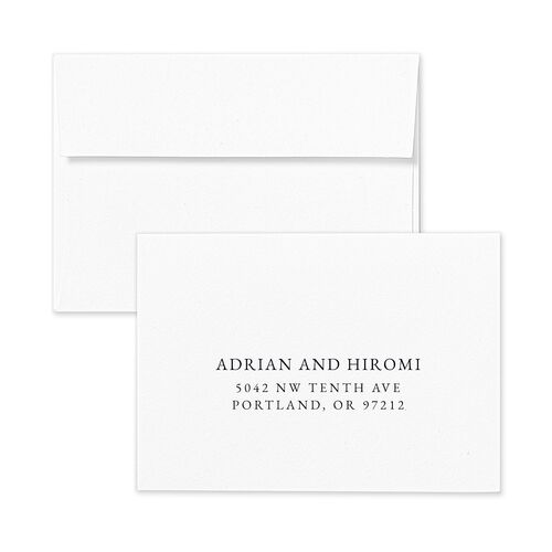 Layered Watercolor Wedding Response Card Standard Envelopes White Standard Navy Return Address Signature