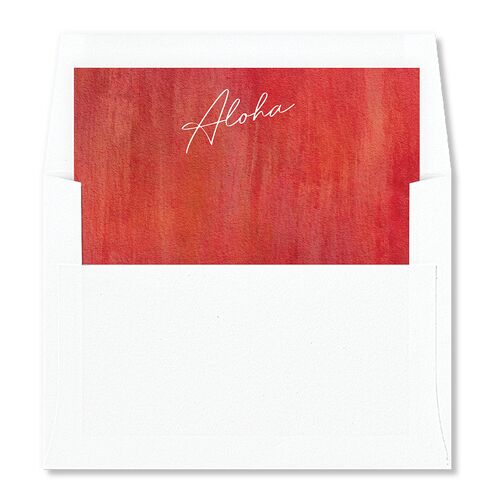 Tropical Hibiscus Envelope Liners Jewel Red Standard