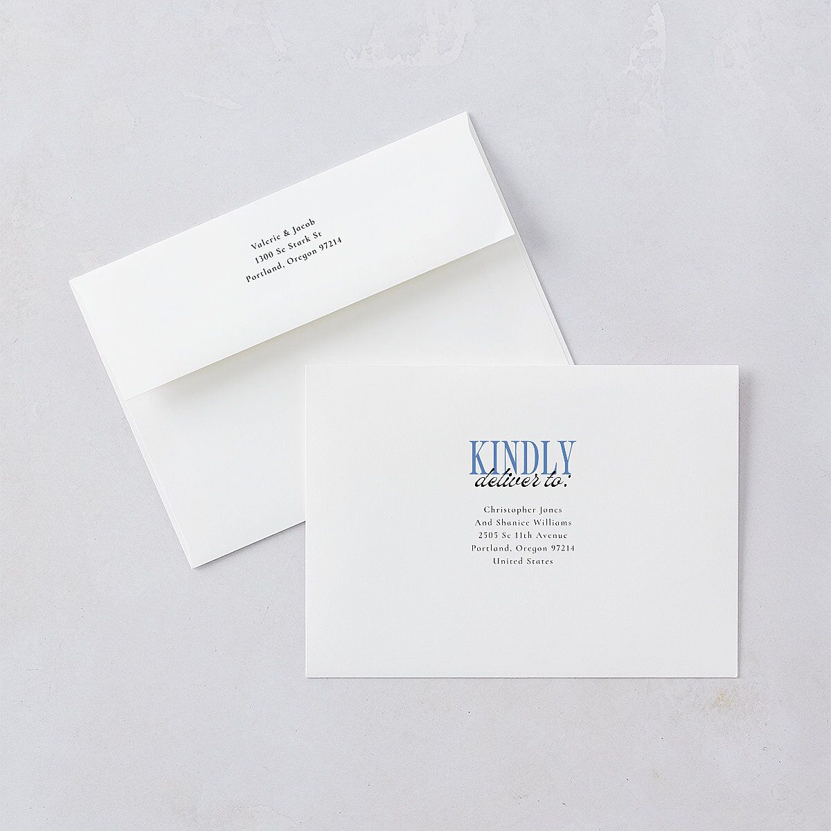 Wavy Frame Photo Wedding Invitations Sea Blue Signature Blank No Standard