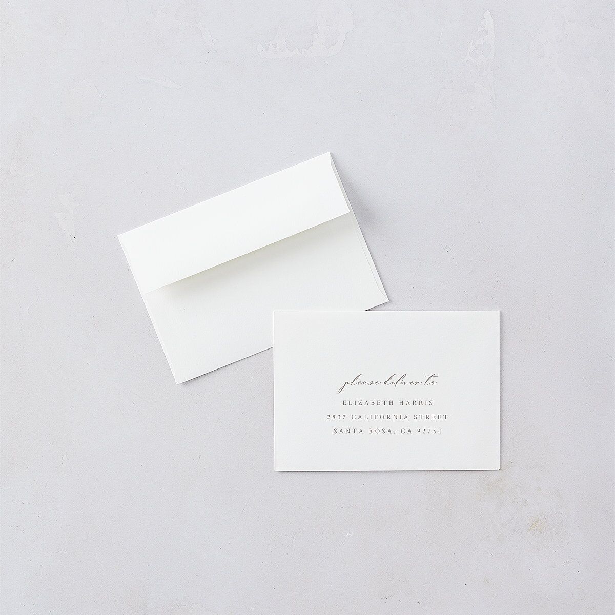 Painted Winery Wedding Response Card Standard Envelopes White Green Apple Return Address Signature Standard