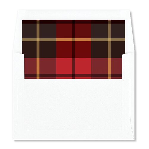 Tartan Crest Envelope Liners Garnet Standard
