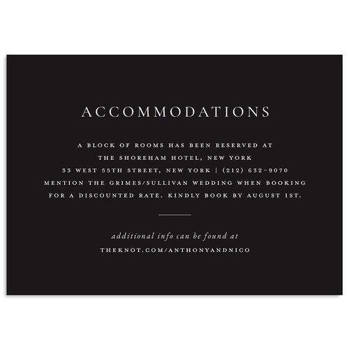 Elegant Photo Monogram Wedding Enclosure Cards Midnight Signature Standard