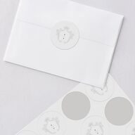 Baroque Border Wedding Stickers Pure White Sticker