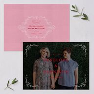 Cinematic Save the Date Cards Lily Signature smooth Blank No Standard