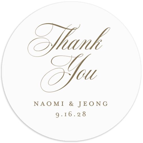 Vintage Florals Wedding Stickers Sepia Circle