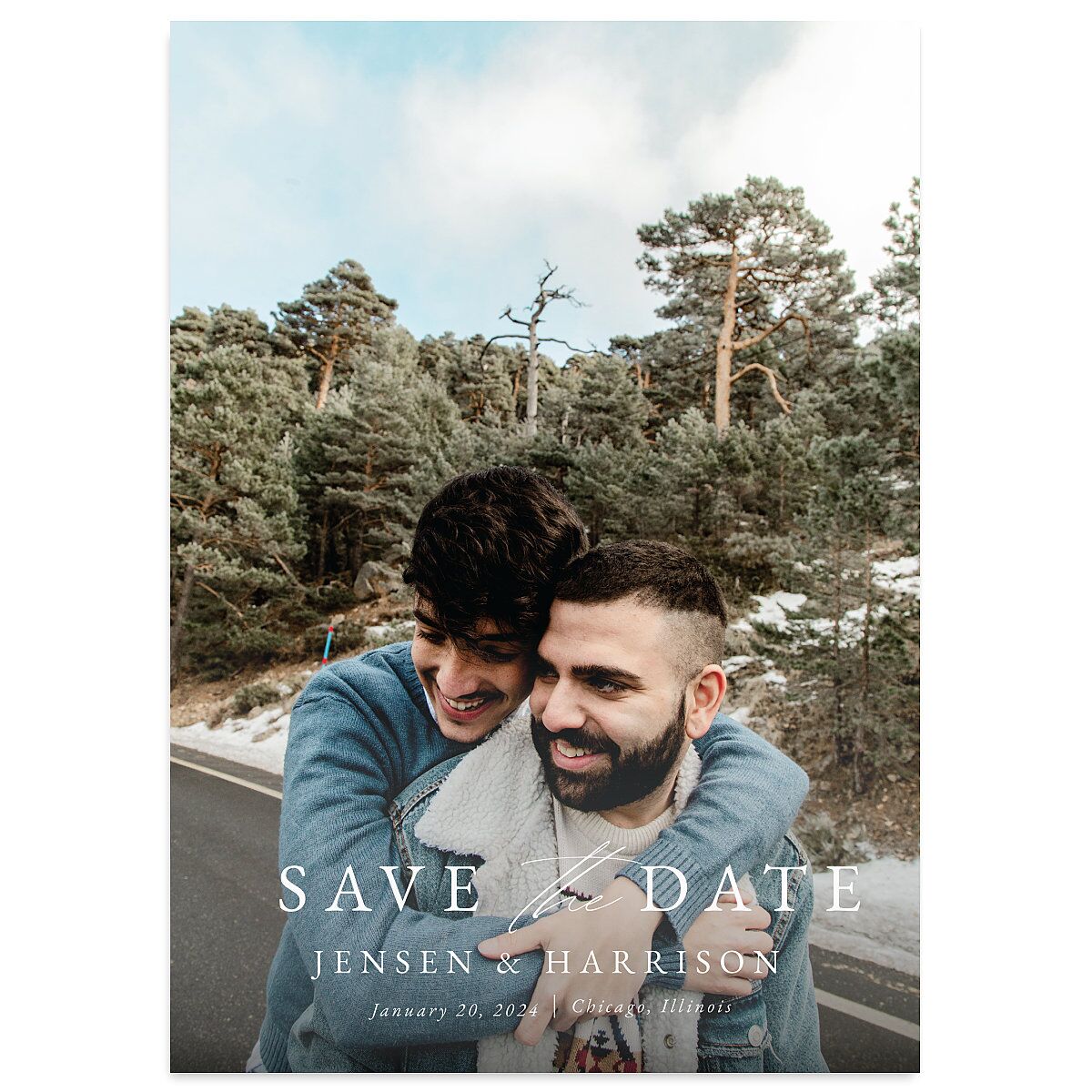 Greenery Laurel Save The Date Cards