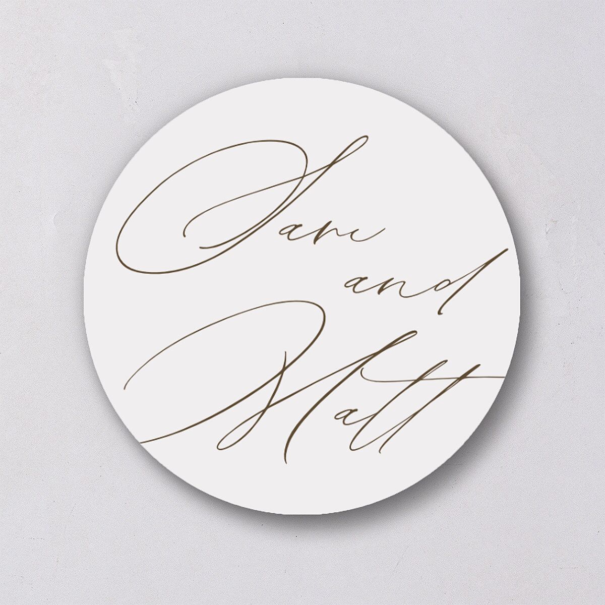 Rustic Branches Wedding Stickers Biscotti Circle