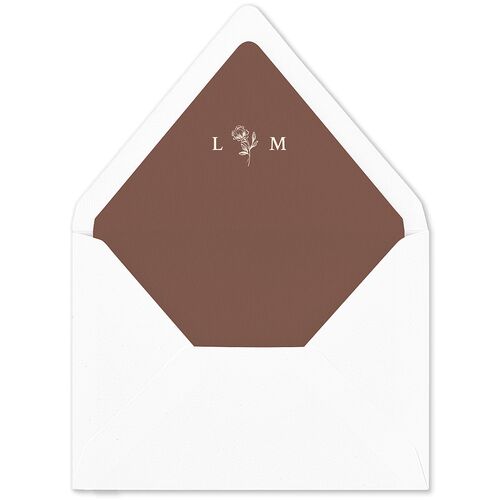 Elegant Typography Euro Envelope Liners Walnut Luxe