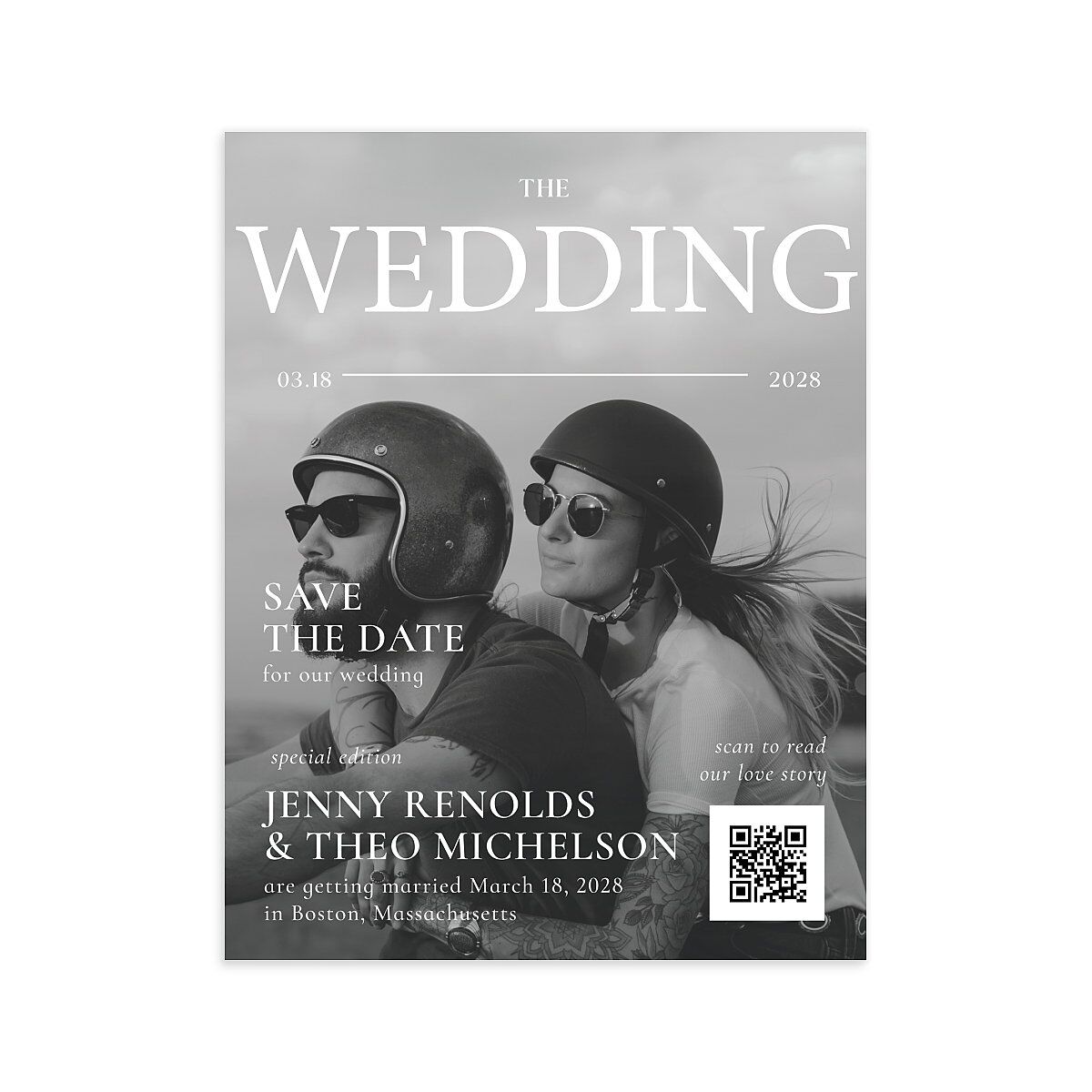 Magazine Cover Save the Date Petite Cards