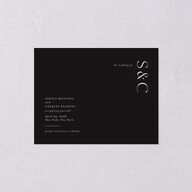 Timeless Elegance Save the Date Petite Cards Midnight Signature smooth Blank No Standard