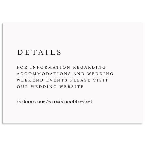 Botanical Monogram Wedding Event Detail Cards Licorice Signature Standard