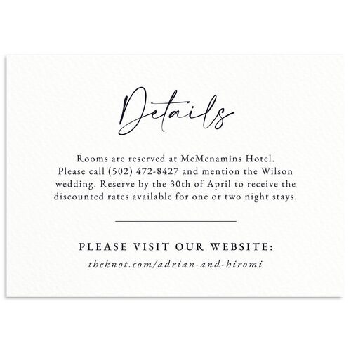 Layered Watercolor Wedding Enclosure Cards Navy Signature Standard