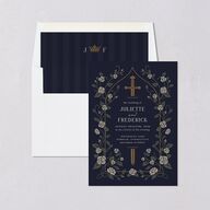 Sword and Roses Fantasy Garden Envelope Liners Dark Navy Standard