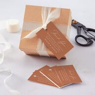 Botanical Citrus Garden Favor Gift Tags Rose Gold Signature