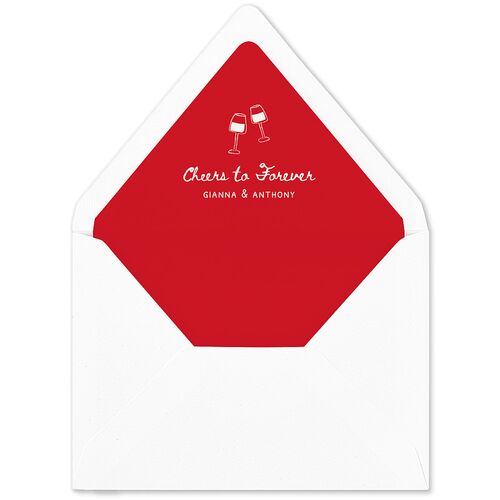 That’s Amore Engagement Party Euro Envelope Liners Ruby Luxe